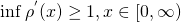 \inf \rho^{'}(x)\geq1, x\in[0,\infty)