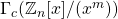 \Gamma_c(\mathbb{Z}_n[x]/(x^m))