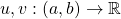 u,v:\left( a,b\right) \rightarrow \mathbb{R}