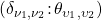 \left( \delta _{\nu _{1},\nu _{2}}\!:\!\theta_{\upsilon _{1},\upsilon _{2}}\right)