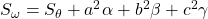 S_\omega=S_\theta+a^2\alpha+b^2\beta+c^2\gamma