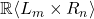 \mathbb R\langle L_m\times R_n\rangle