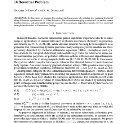 New Results on Existence for ψ−Hilfer Fractional Delay Differential Problem