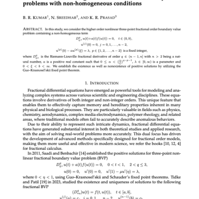 Positive solutions to higher order fractional boundary value problems with non-homogeneous conditions