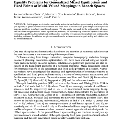 An Inertial Method for Approximating Solutions of Split Equality Problems for Generalized Mixed Equilibrium and Fixed Points of Multi-Valued Mappings in Banach Spaces